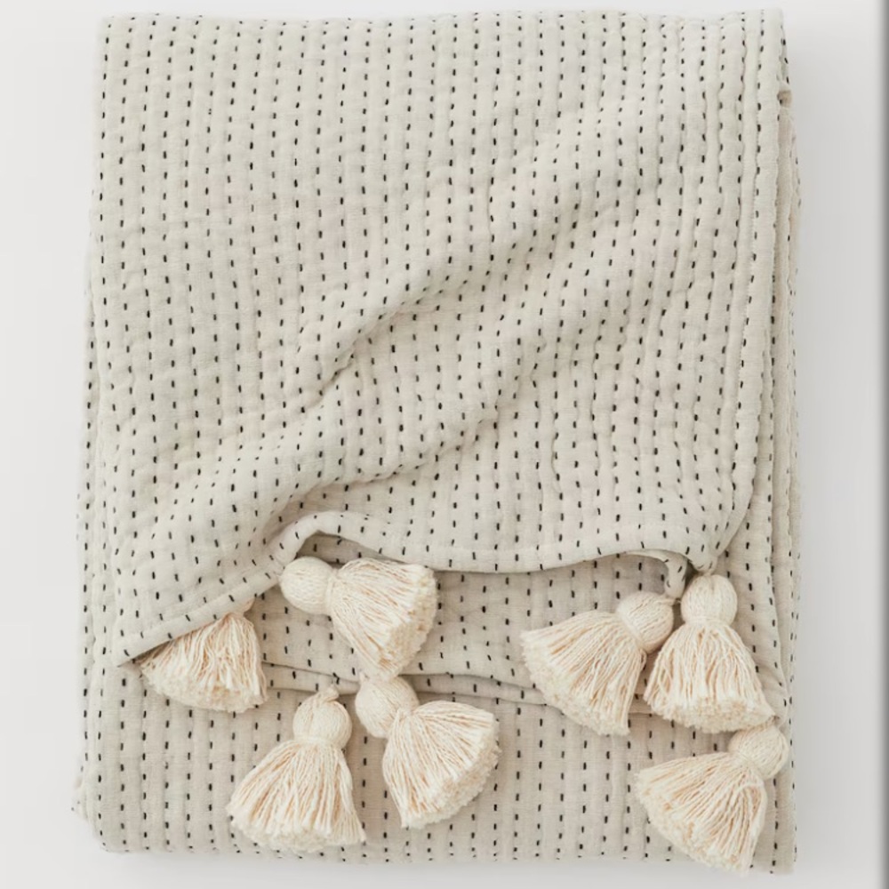 H&M Home Tasseled Bedspread